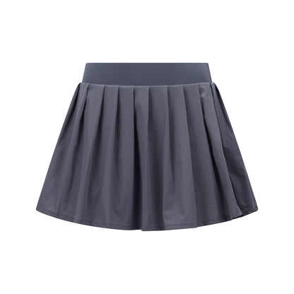 Slate Blue Pleated Golf Skirt Front View